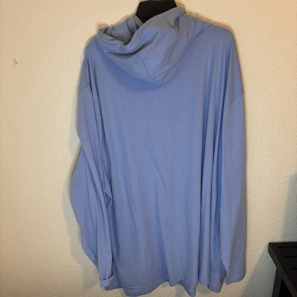 New‎ Polo Ralph Lauren Hooded Long Sleeve Cotton T Shirt blue Men's 4XB